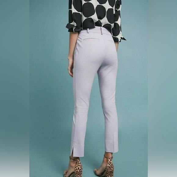 Anthropologie The Essential Slim Trousers Size 2 Light Purple Lilac - Picture 2 of 12